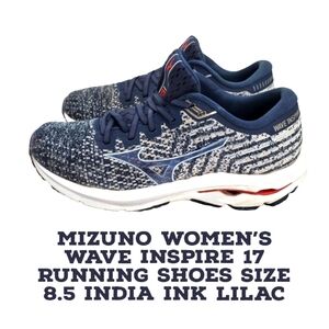 Mizuno Women's Wave Inspire 17 Running Shoes Size 8.5 India Ink Lilac